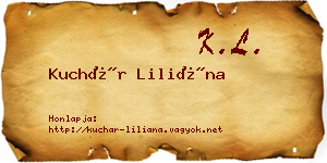 Kuchár Liliána névjegykártya